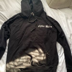 Black Alpha Xi Delta Sorority Hoodie w/ Butterfly Graphic